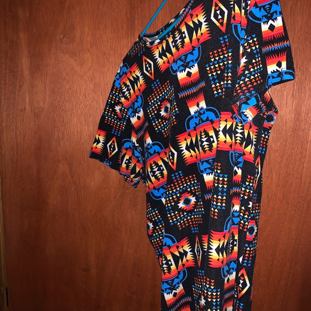 Native American print shirt. 3xl but fits like a 2xl, stretchy material